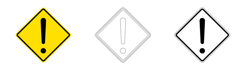 Danger traffic sign in vector format