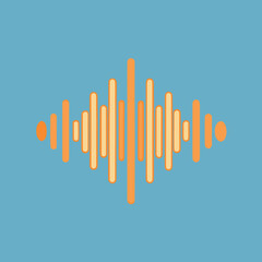 Obraz premium Abstract Sound Wave Graphic on a Blue Background