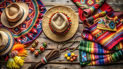 South American Cultural Diversity – Traditional Textiles, Masks, and Symbols Representing Latin Heritage