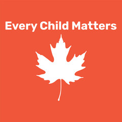 Every Child Matters Logo banner. National Day of Truth and Reconciliation background