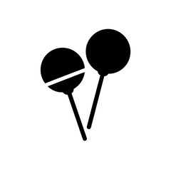 Two lollipops isolated on a white background on transparent background silhouette