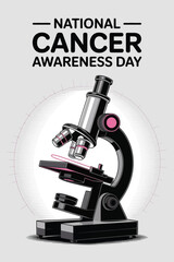 National Cancer Awareness Day Microscope Design
