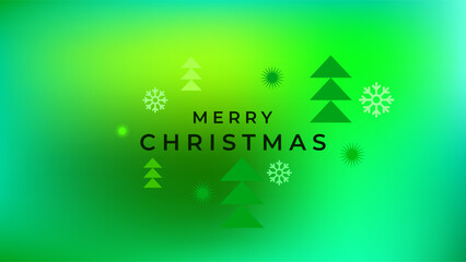 MERRY CHRISTMAS DECORATION GREEN GRADIENT BACKGROUND. GOOD FOR GREETING CARD, BANNER,COVER DESIGN
