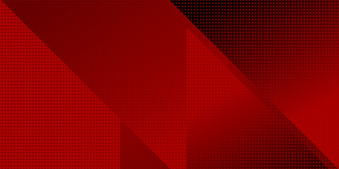 Dark red tech minimal background with abstract stripes and dots. Vector illustration
