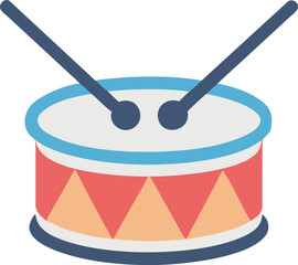 Simple drum icon displayed on a white background, emphasizing its clean and straightforward design.