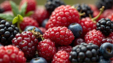 Various berries of different fruits