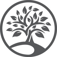 Tree Circle Eco Growth Icon Modern Vector Logo Design Template-01