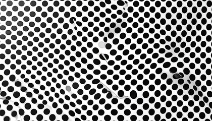 Close up abstract black dot pattern on white background with subtle hand reflections and soft studio lighting for product mockups