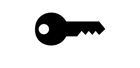 key isolated on white background