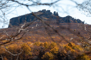 Sikhote-Alin Biosphere Reserve. The picturesque Kalancha rock.