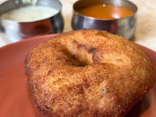 Closeup artistic shots of South Indian medu vada