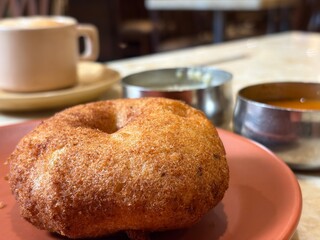 Closeup artistic shots of South Indian medu vada