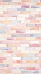 Watercolor pastel brick wall
