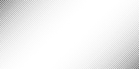 Dotted gradient halftone background. Horizontal seamless dots pattern in pop art style. Abstract modern stylish texture. Vector illustration.