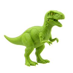 Fototapeta premium Green Dinosaur Toy Isolated on White or Transparent Background