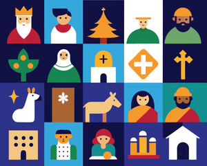set of vector icons of people