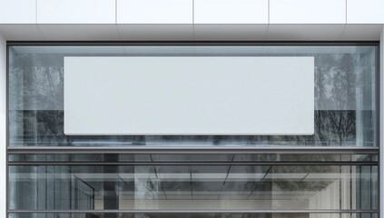 Blank white big rectangular box on shop mockup, sky background 