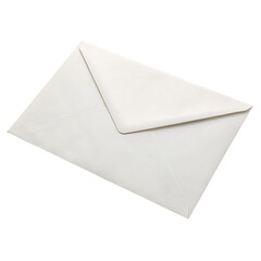 A single blank folded envelope isolated on a transparent background png