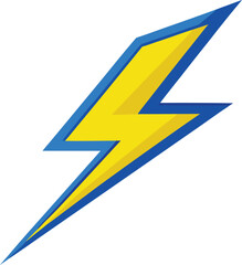 Vibrant yellow lightning bolt arrow vector illustration scalable eps graphic element