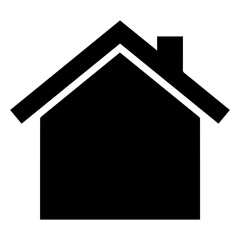 Minimalist House Icon for Real Estate  Property Listings Home Dwelling Building Housing Symbol