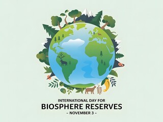 Beautiful Earth Concept Illustration Celebrating International Day for Biosphere Reserves Promoting Environmental Protection