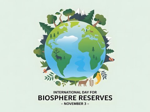 Beautiful Earth Concept Illustration Celebrating International Day for Biosphere Reserves Promoting Environmental Protection