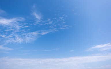 clear blue sky background,clouds with background, Blue sky background with tiny clouds. White fluffy clouds in the blue sky. 