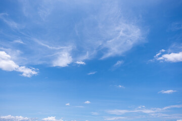 clear blue sky background,clouds with background, Blue sky background with tiny clouds. White fluffy clouds in the blue sky. 