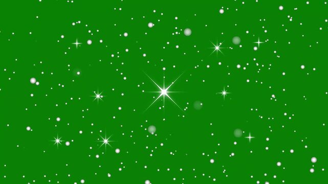 Twinkling stars and glowing sparkles, white cartoon, flat, vector, doodles stars, blinking light effect, fairy twinkle stars on green screen. twinkle festive holiday decoration. 4k animation