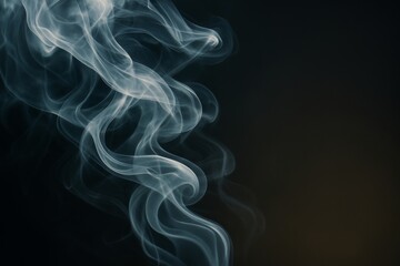 Obraz premium Abstract light smoke swirls moving gracefully in the air on a dark background with soft highlights and artistic flow. Ai generative. Ai generative