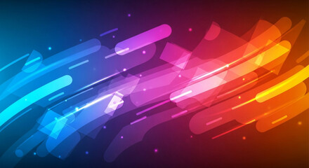 Dynamic abstract background with colorful geometric shapes creating a vibrant and modern design for digital projects and creative presentations