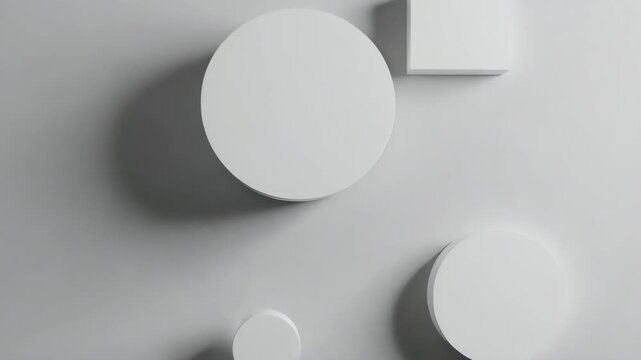A clean, seamless loop of flowing white 3D shapes. A minimalist and professional background for corporate presentations, medical, or tech websites.