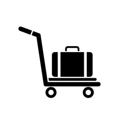 Hand Truck Trolley with Cardboard Boxes Icon – Delivery, Shipping, and Logistics Symbol