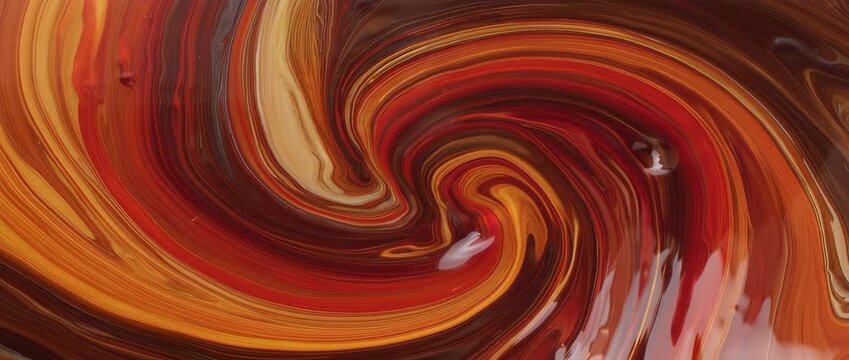 A warm, seamless loop of swirling autumn-colored liquids. A cozy and organic background for seasonal content, Thanksgiving, or nature themes.