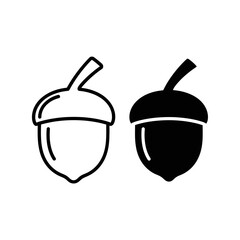 vector illustration of an acorn