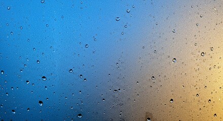 shot of transparent glass covered in condensation, water droplets. Winter season concept, natural beauty. Water Foggy, osted window surface background, natural light creates calm, drops glass