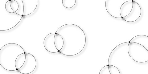 Abstract white background with black circle rings. Modern abstract lines circle pattern transparent background design. minimal corporate business presentation, banner design. Background for posters,