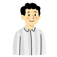 Cartoon Man Smiling Character Illustration Artwork