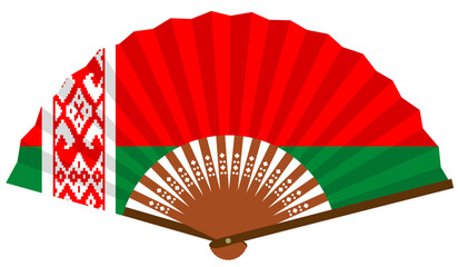 ベラルーシ　NIS諸国　和風　国旗　扇子