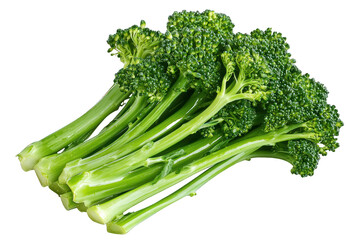 Fresh green broccoli vegetable healthy food nutrition diet on transparent background