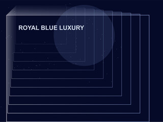 Royal Blue Luxury Text with Geometric Frame | Elegant Dark Background for Premium Brand Marketing and Design Templates