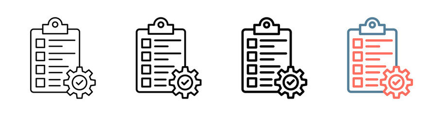 Project Plan Icon Collection Set Different Style
