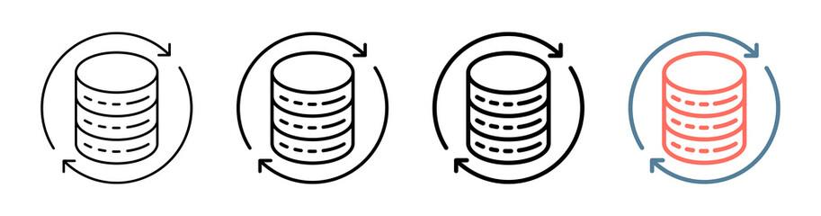 Data Processing Icon Collection Set Different Style