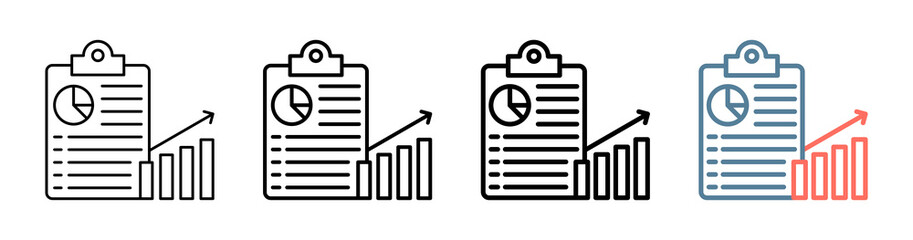 Progress Report Icon Collection Set Different Style