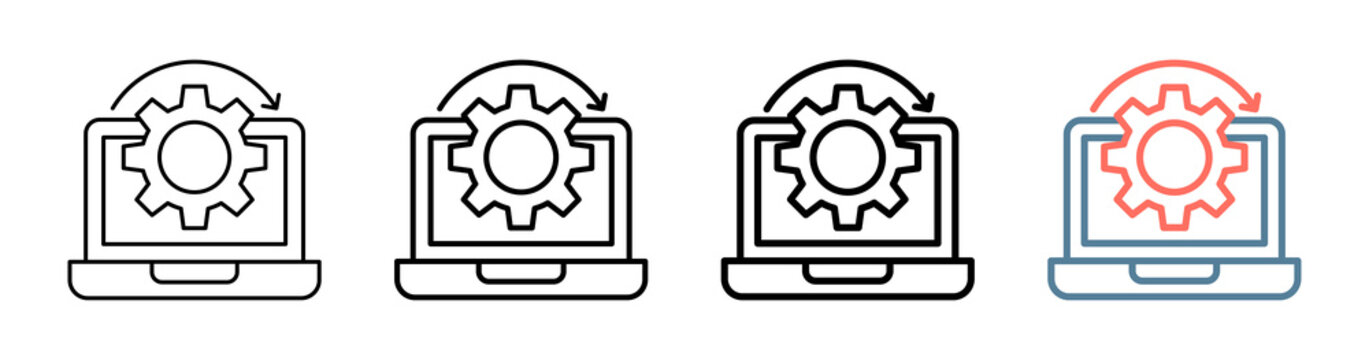Process Automation Icon Collection Set Different Style