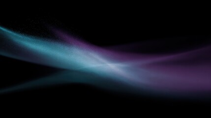 Obraz premium Abstract wave of flowing energy particles, vibrant and dynamic, purple and cyan colors.