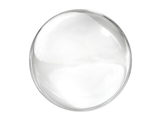 White glass sphere orb glossy reflection isolated background, Isolated On White Background, Png Transparent