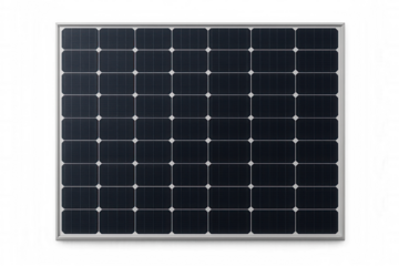 Solar panel generating clean renewable energy, photovoltaic power system, innovative technology, transparent background