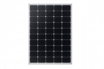 Solar panel generating clean electricity, using photovoltaic technology for sustainable energy development, transparent background