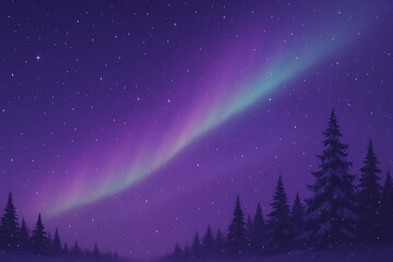 Naklejka premium night landscape with stars